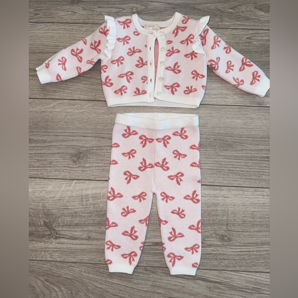 Pink Bow Baby Matching Set